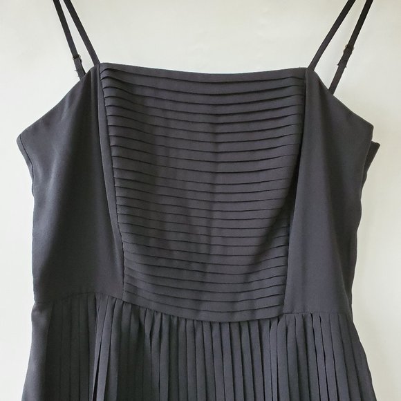 Lands End Canvas Pleated Ballet Dress, Black, Sleeveless Fit & Flare Size 6 - Picture 5 of 15